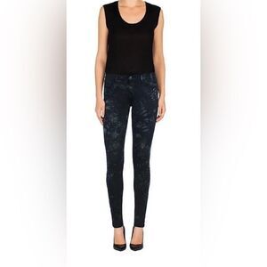 J Brand Women's Blue Shattered Glass Super Skinny Stretch Ankle Jeans Size 23